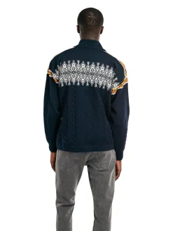 Dale of Norway Half-Zip-Aspoy Ullgenser Herre Navy Offwhite