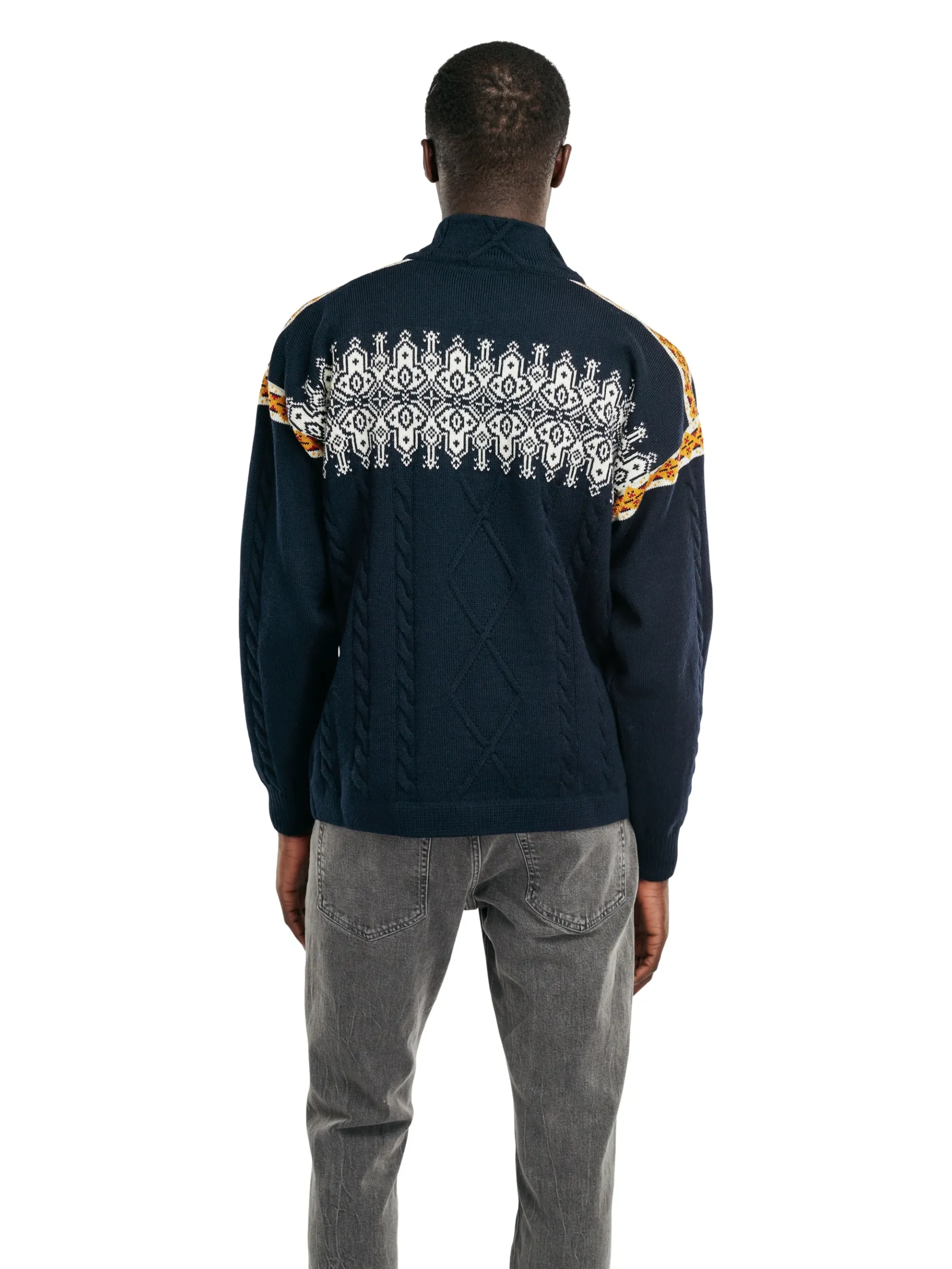 Dale of Norway Half-Zip-Aspoy Ullgenser Herre Navy Offwhite