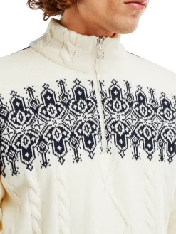 Dale of Norway Half-Zip-Aspoy Ullgenser Herre Offwhite Navy