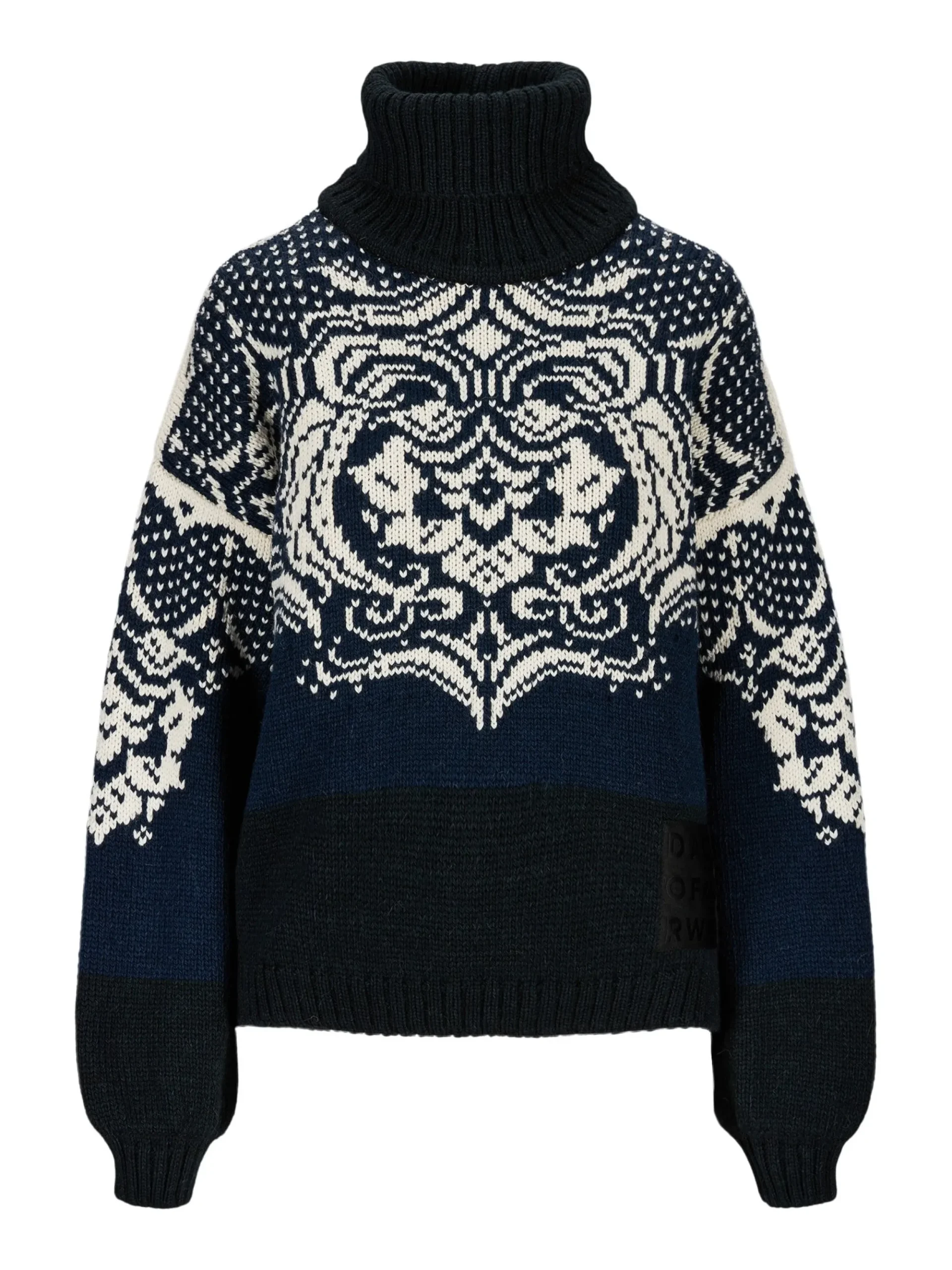 Dale of Norway Høy Hals-Blomdalen Genser Alpakka Sort