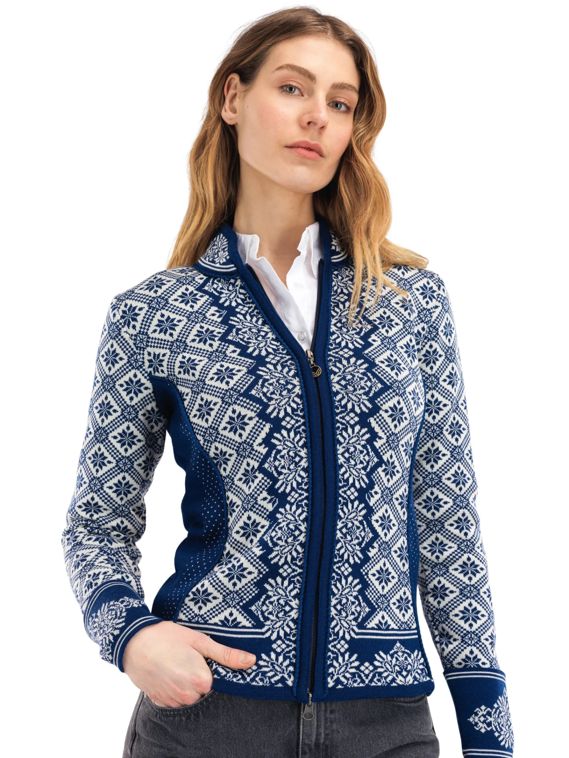 Dale of Norway Kort Ulljakke Og Cardigan-Christiania Ulljakke - Merino Ultramarine