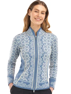 Dale of Norway Kort Ulljakke Og Cardigan-Christiania Ulljakke - Merino Lys Bla Offwhite