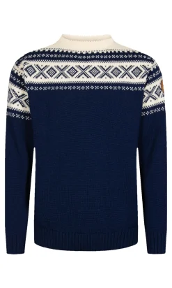 Dale of Norway Rund Hals-Cortina 1956 Unisex Genser - Norsk Ull Mork Bla