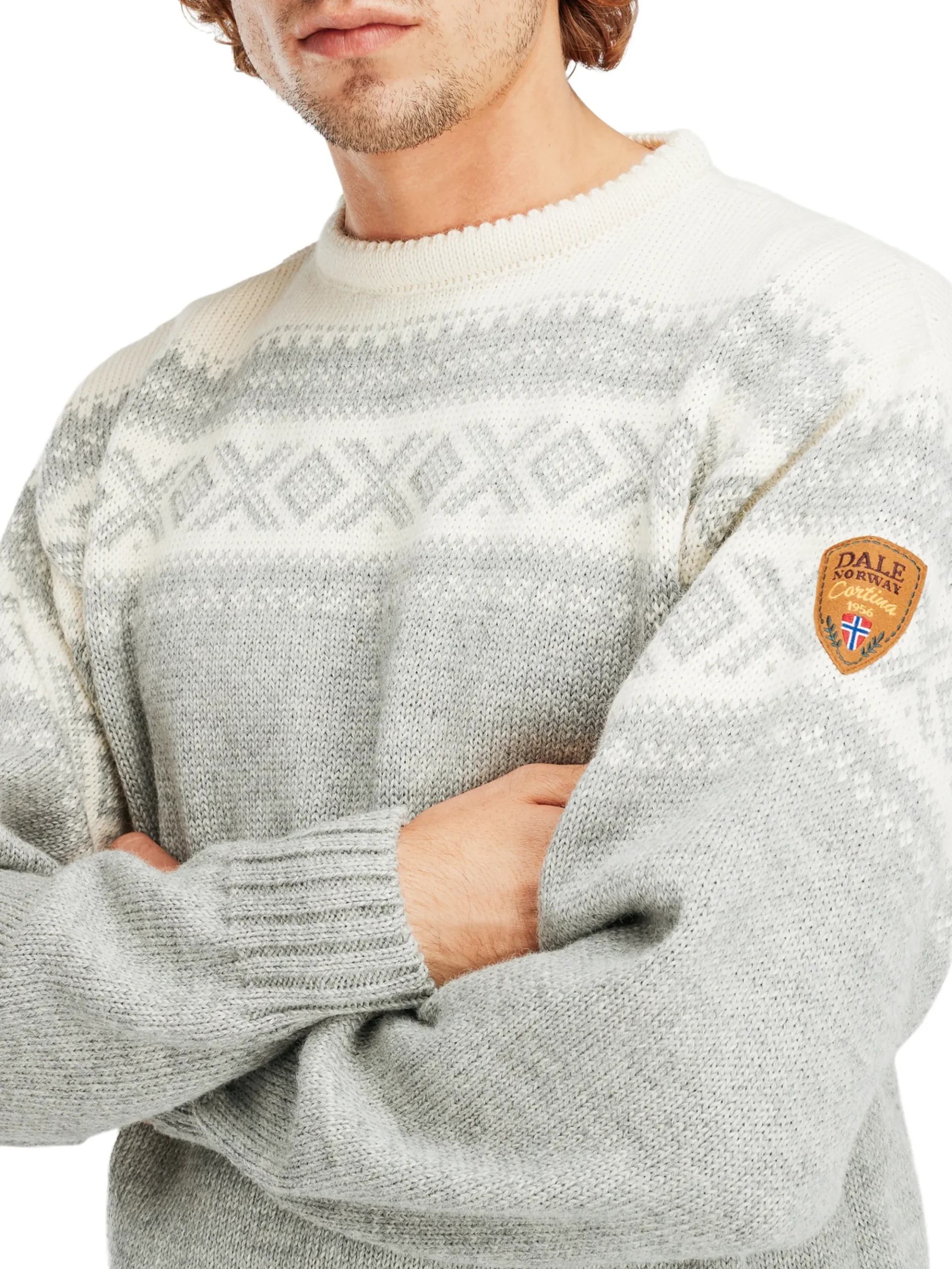 Dale of Norway Rund Hals-Cortina 1956 Unisex Genser - Norsk Ull Gra