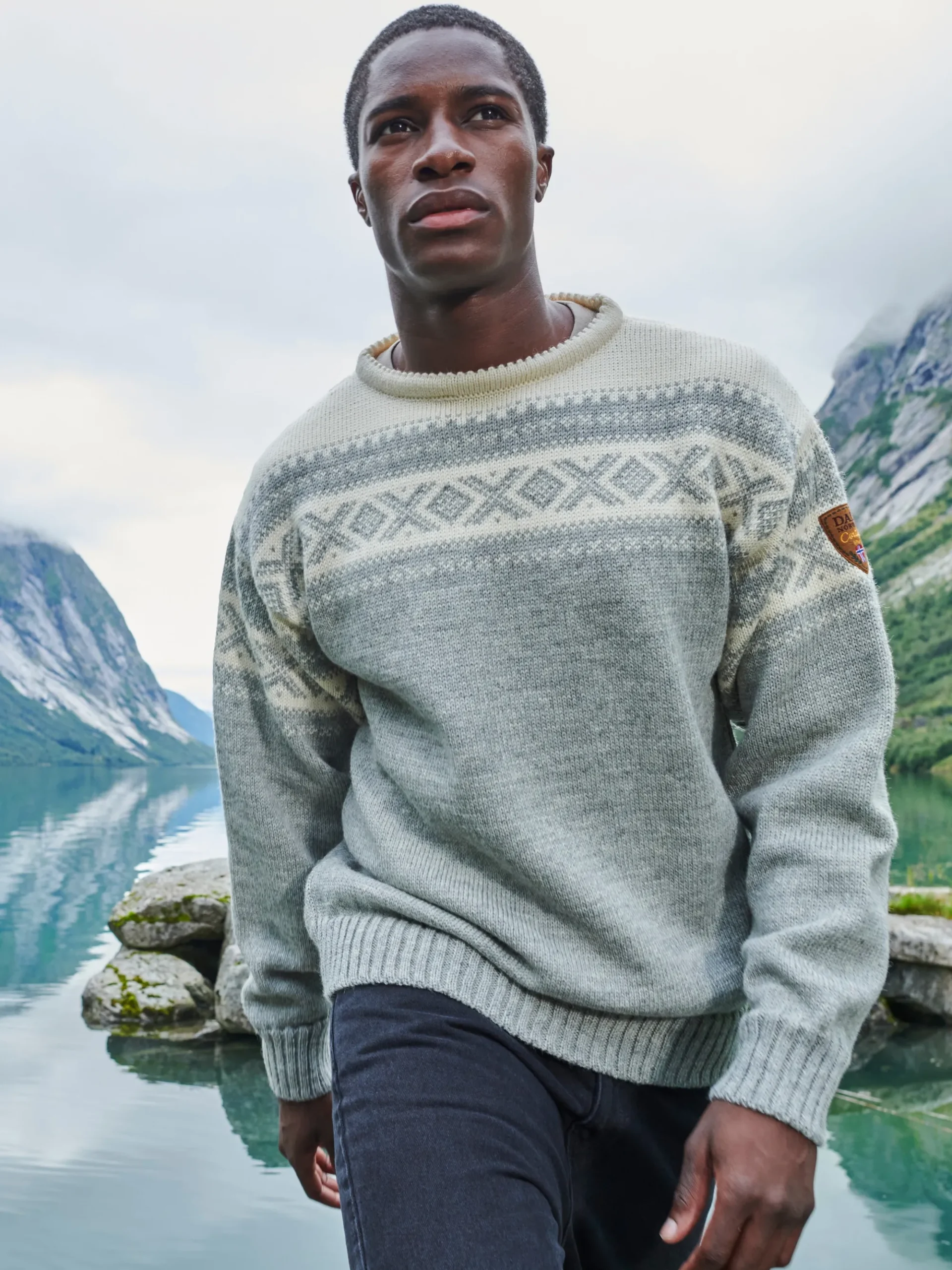 Dale of Norway Rund Hals-Cortina 1956 Unisex Genser - Norsk Ull Gra