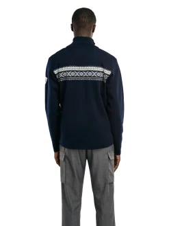 Dale of Norway Half-Zip-Dalestolen Merino Ullgenser Herre Mork Bla