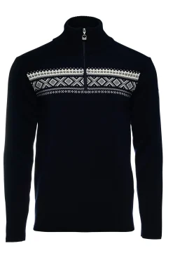Dale of Norway Half-Zip-Dalestolen Merino Ullgenser Herre Mork Bla