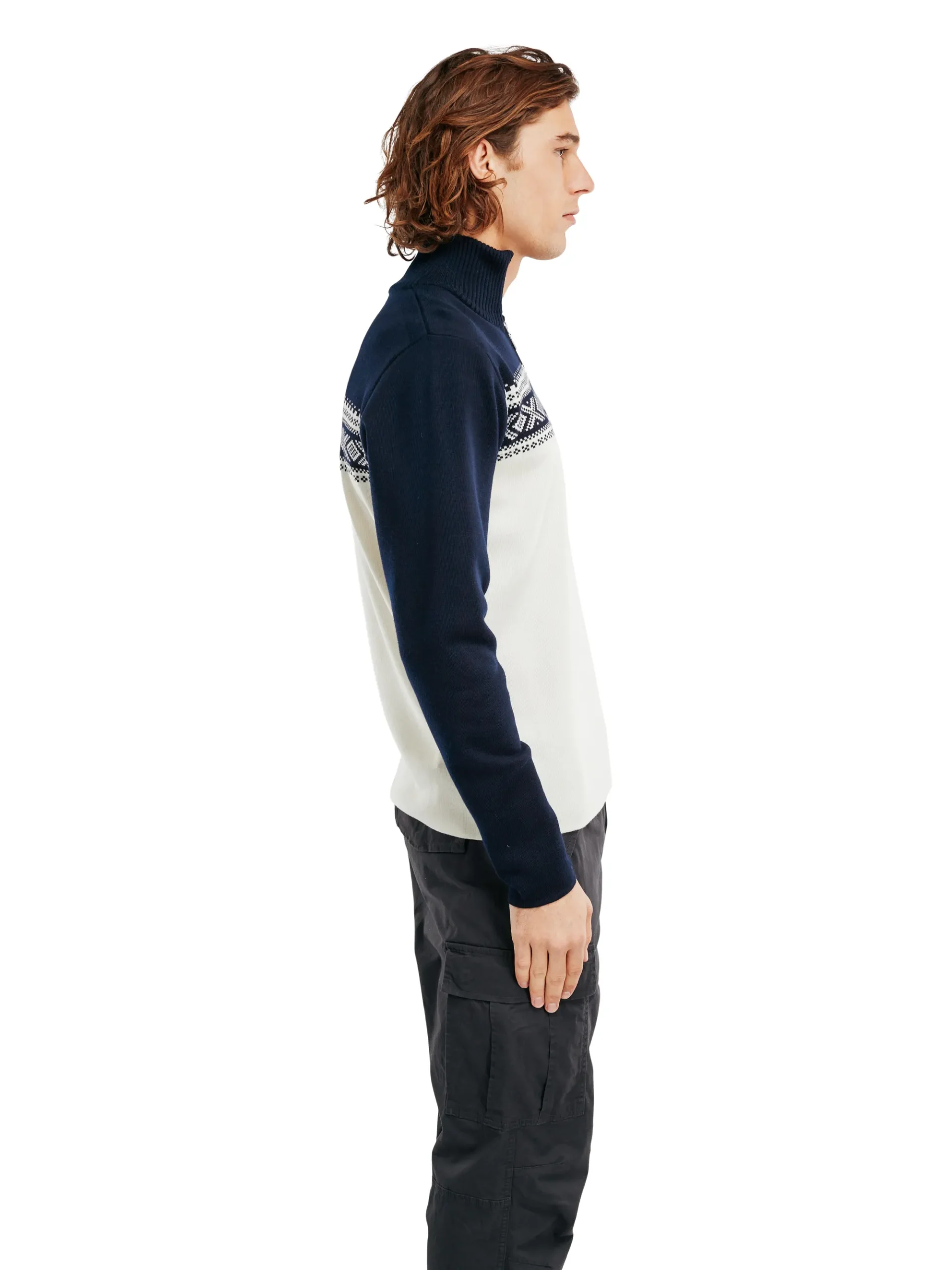 Dale of Norway Half-Zip-Dalestolen Merino Ullgenser Herre Offwhite