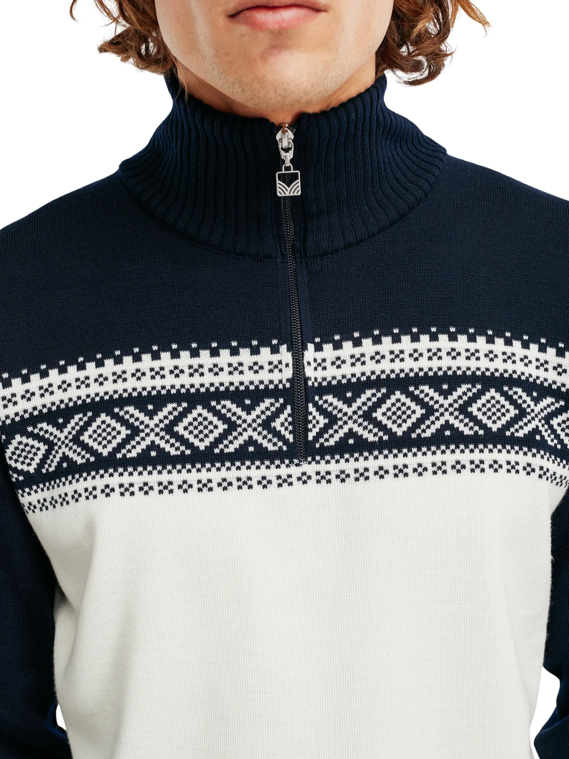 Dale of Norway Half-Zip-Dalestolen Merino Ullgenser Herre Offwhite