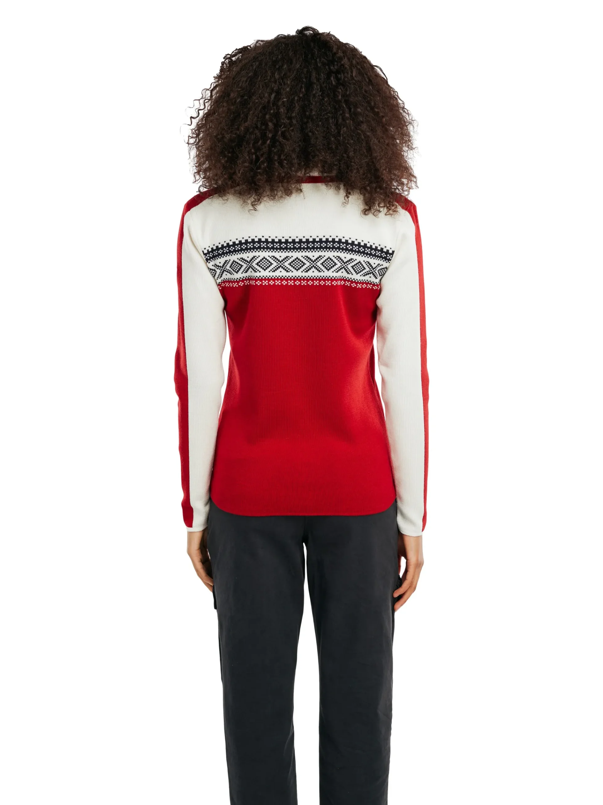 Dale of Norway Half-Zip-Dystingen Merino Ullgenser Dame Rod