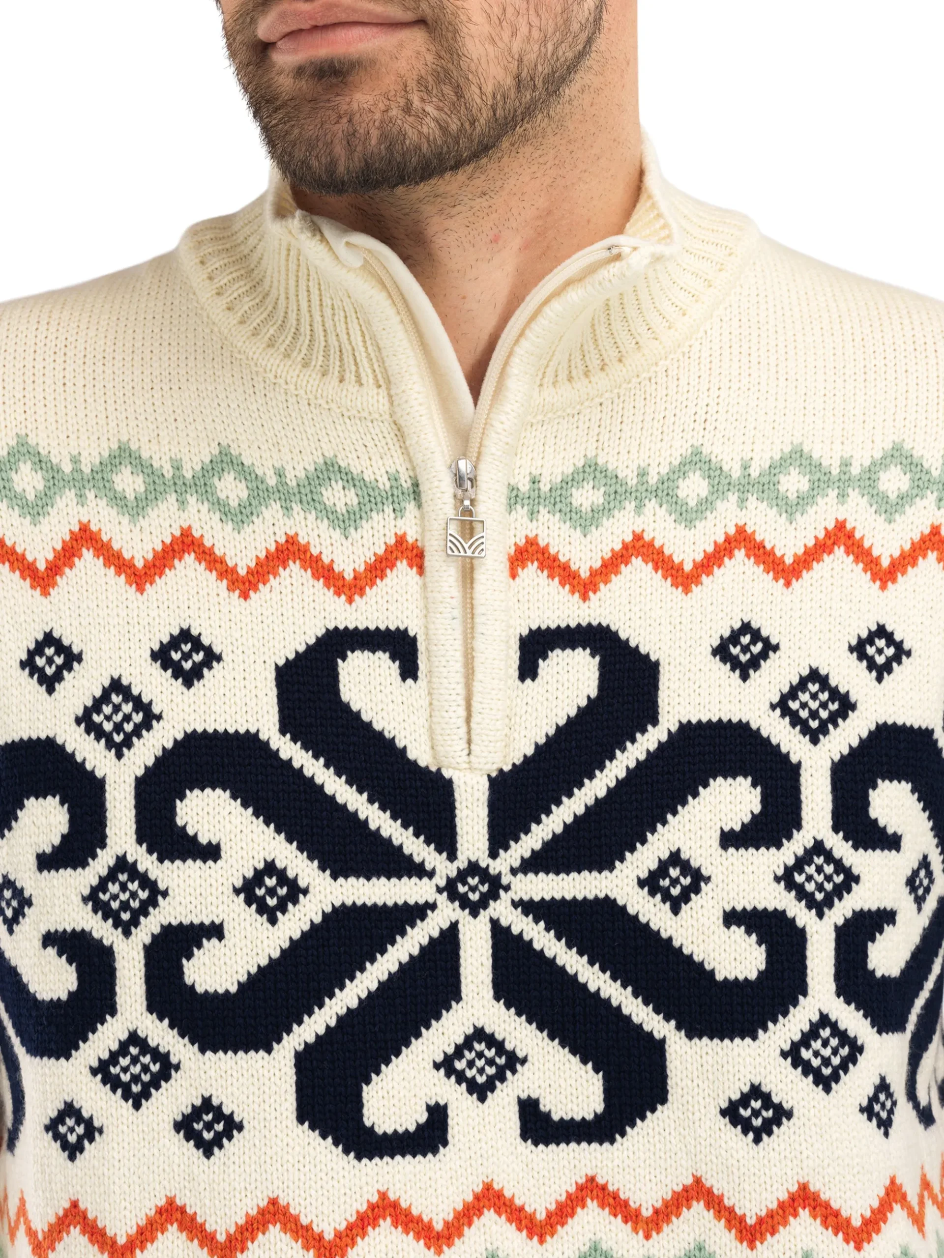 Dale of Norway Half-Zip-Falkeberg Herregenser Offwhite Sort