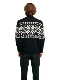 Dale of Norway Half-Zip-Falkeberg Herregenser Sort Offwhite