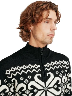 Dale of Norway Half-Zip-Falkeberg Herregenser Sort Offwhite