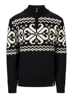 Dale of Norway Half-Zip-Falkeberg Herregenser Sort Offwhite