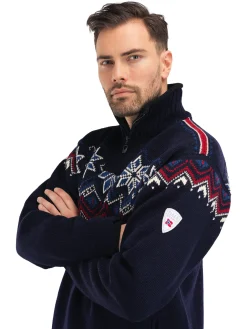 Dale of Norway Weatherproof-Fongen Ullgenser - Vindstopper Mork Bla