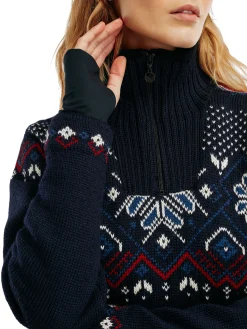 Dale of Norway Weatherproof-Fongen Ullgenser - Vindstopper Mork Bla