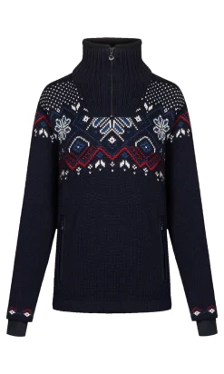 Dale of Norway Weatherproof-Fongen Ullgenser - Vindstopper Mork Bla