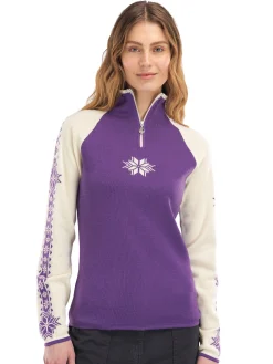 Dale of Norway Half-Zip-Geilo Ullgenser - Merino Lilla Offwhite