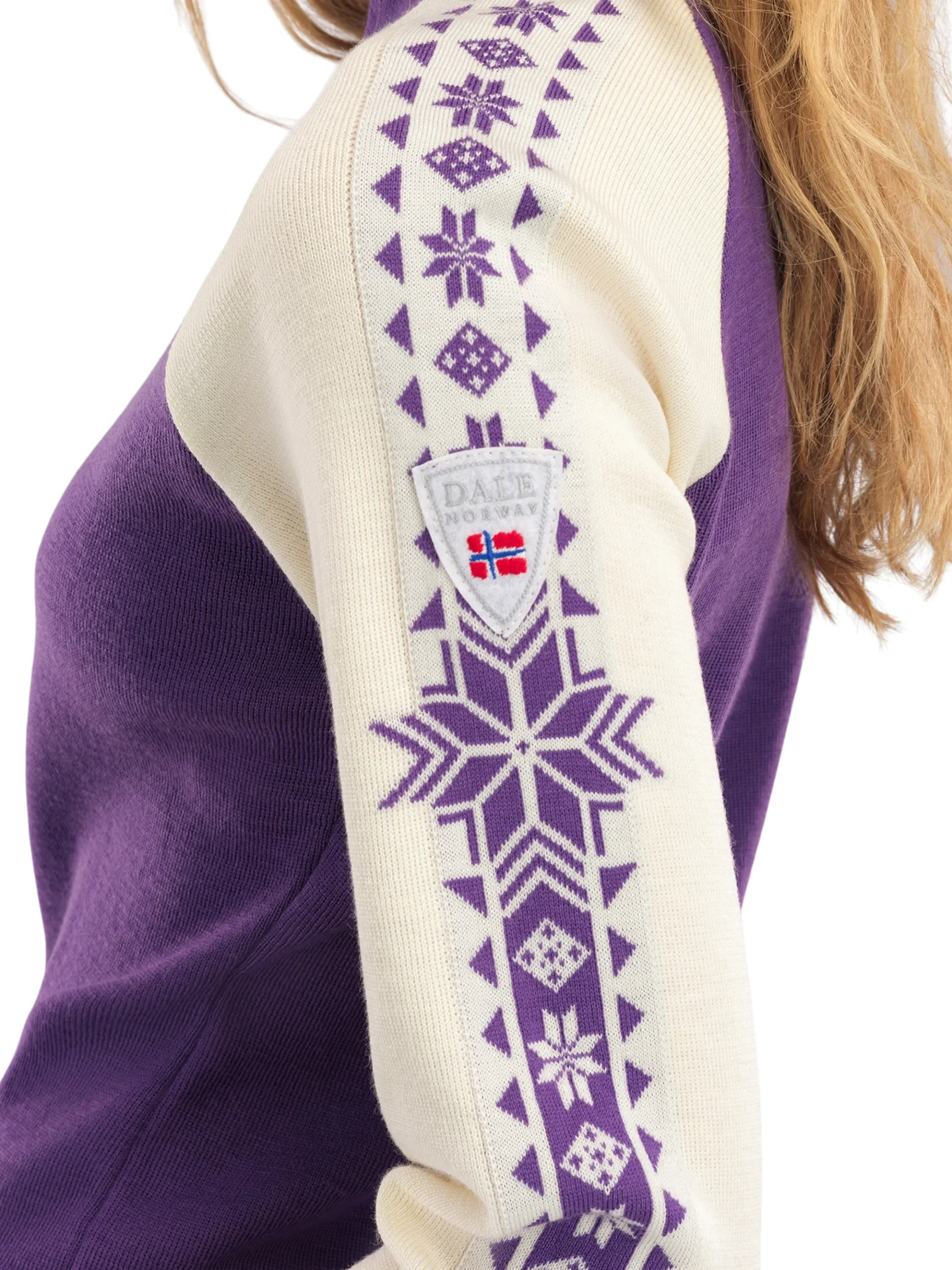 Dale of Norway Half-Zip-Geilo Ullgenser - Merino Lilla Offwhite