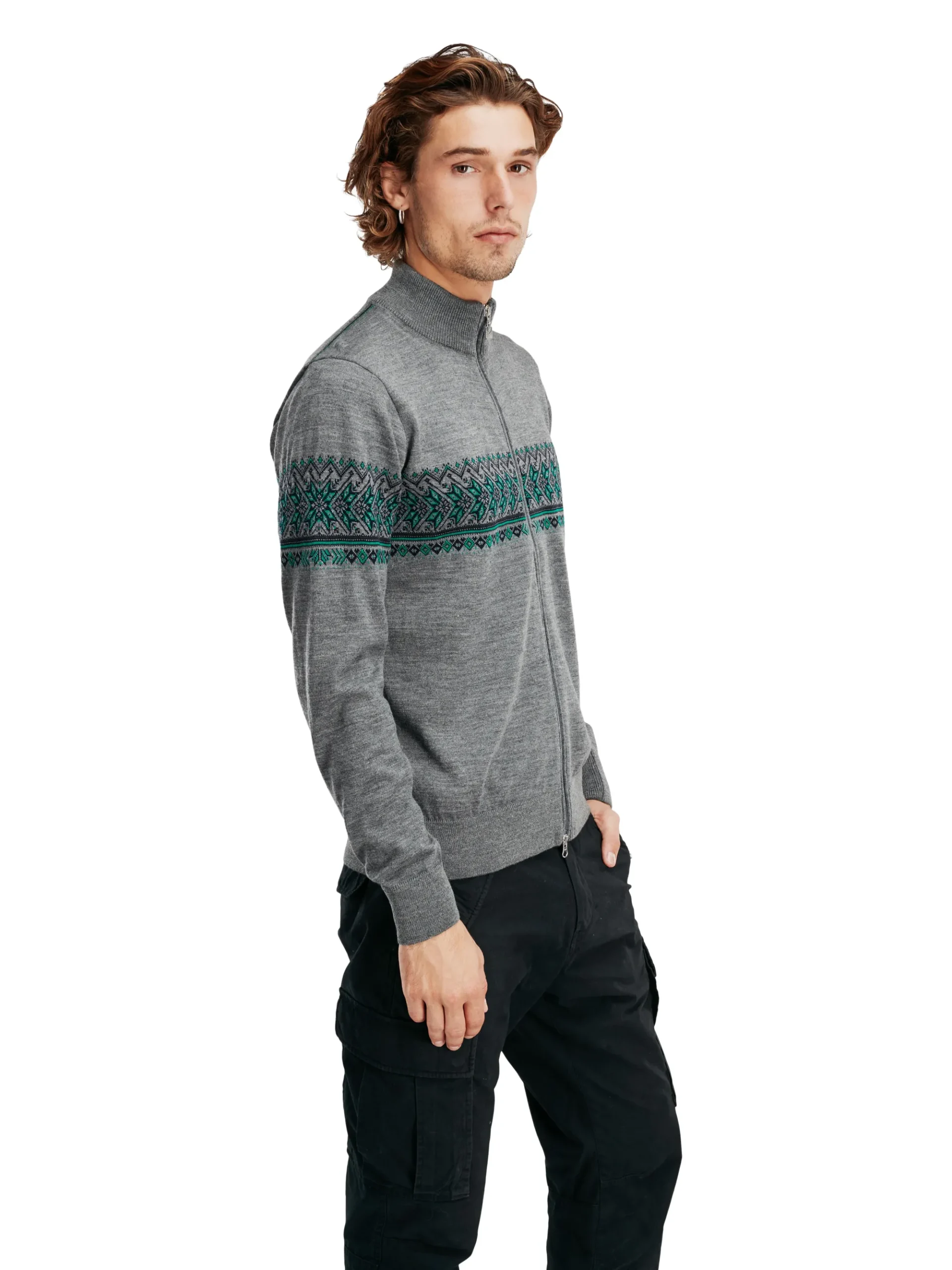 Dale of Norway Ulljakke-Hovden Ulljakke Merino Gra / Lys Gronn