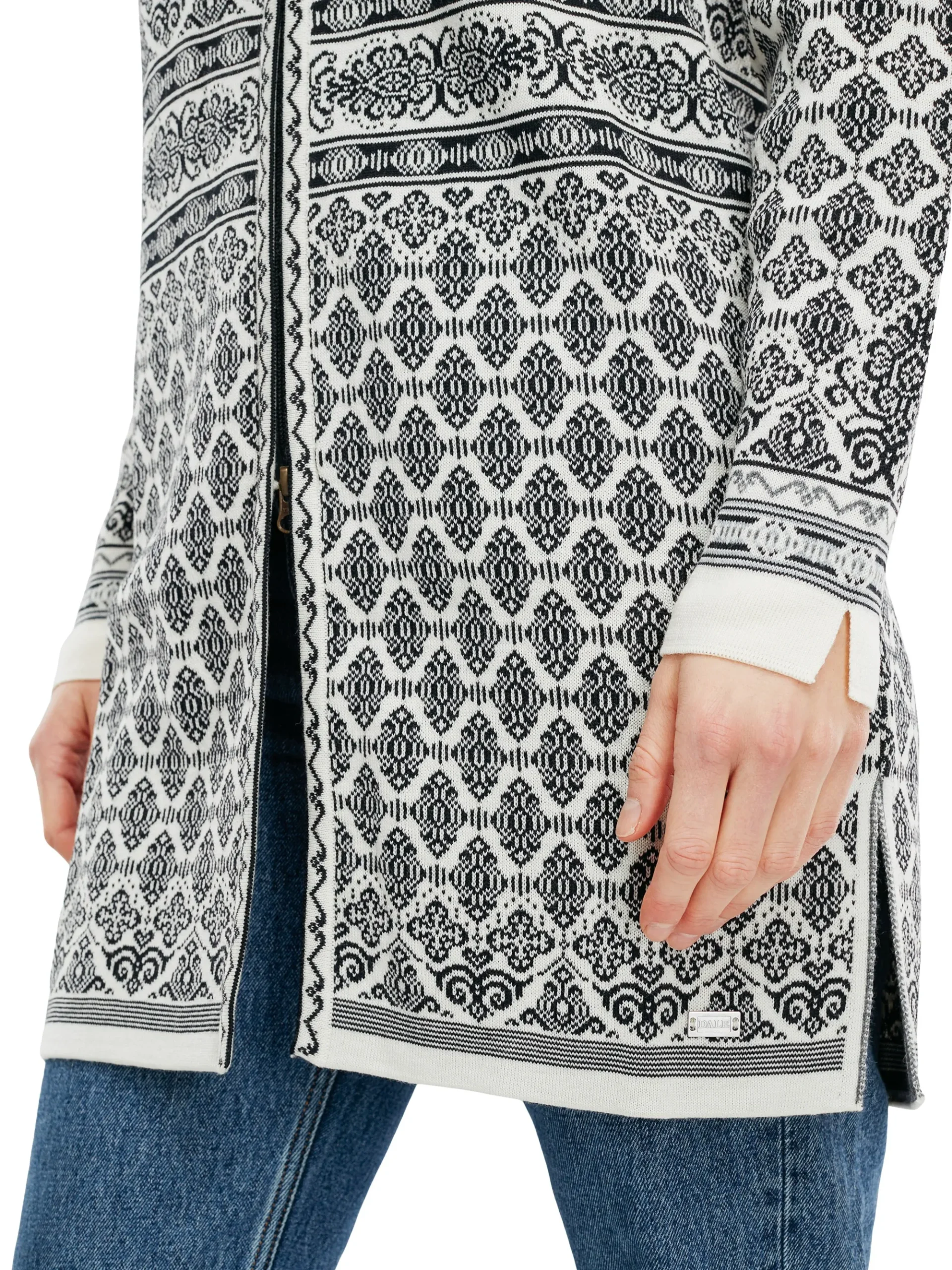 Dale of Norway Lang Ulljakke-Ingeborg Ulljakke - Merino Sort