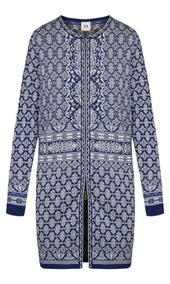 Dale of Norway Lang Ulljakke-Ingeborg Ulljakke - Merino Mork Bla