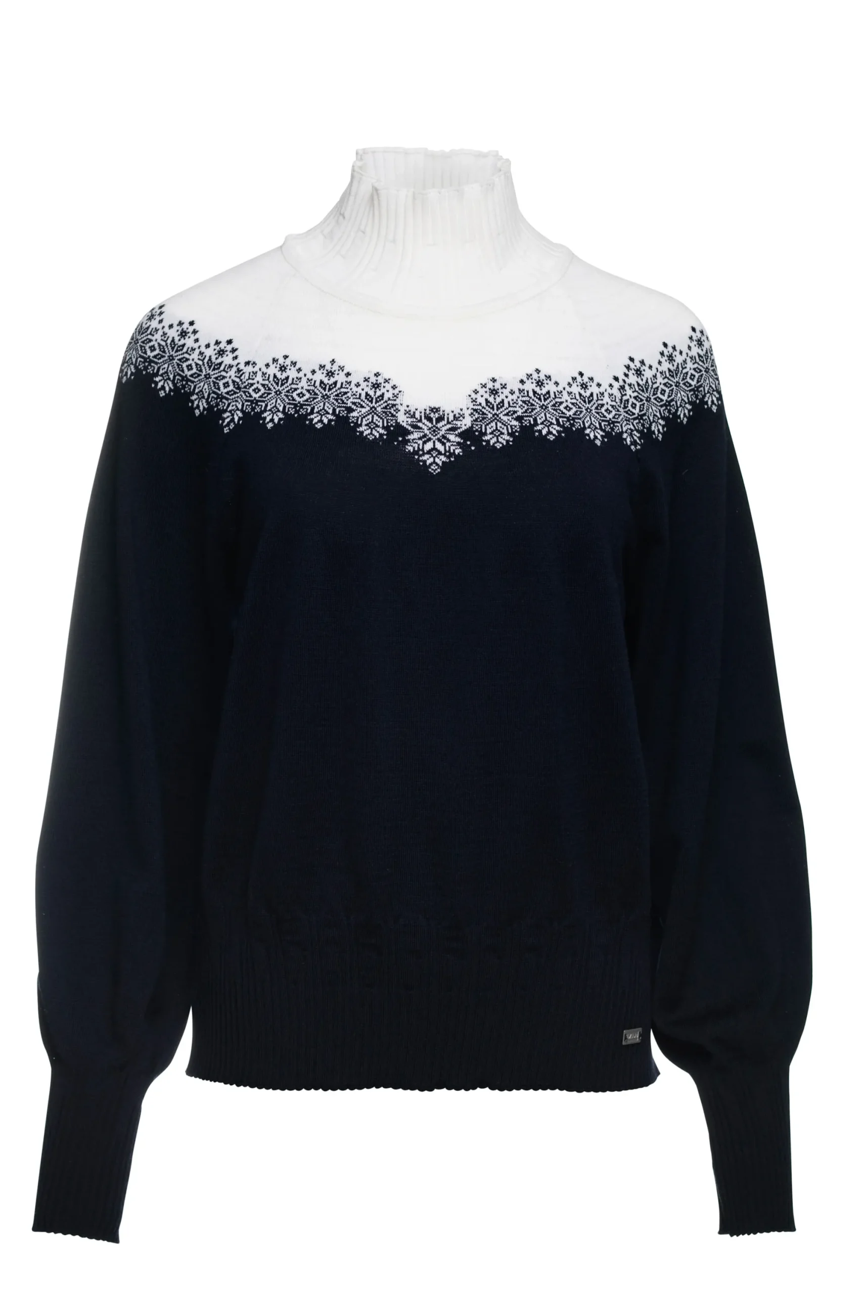 Dale of Norway Høy Hals-Isfrid Merino Ullgenser Dame Mork Bla