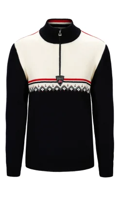 Dale of Norway Half-Zip-Lahti Ullgenser Mork Bla