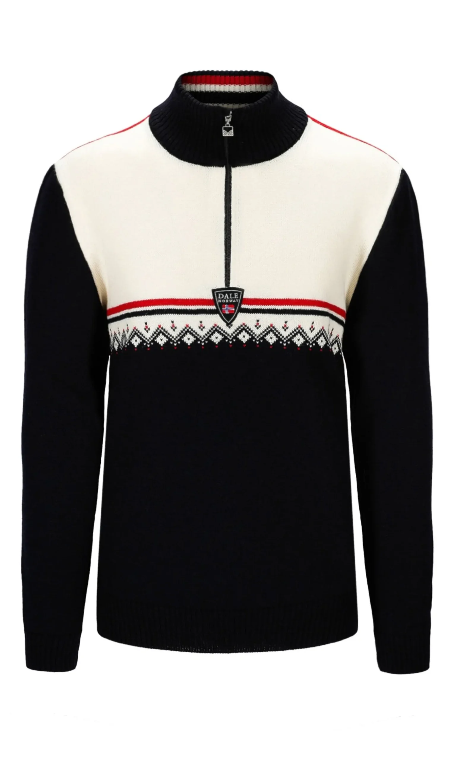 Dale of Norway Half-Zip-Lahti Ullgenser Mork Bla