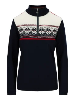 Dale of Norway Half-Zip-Liberg Damegenser Mork Bla