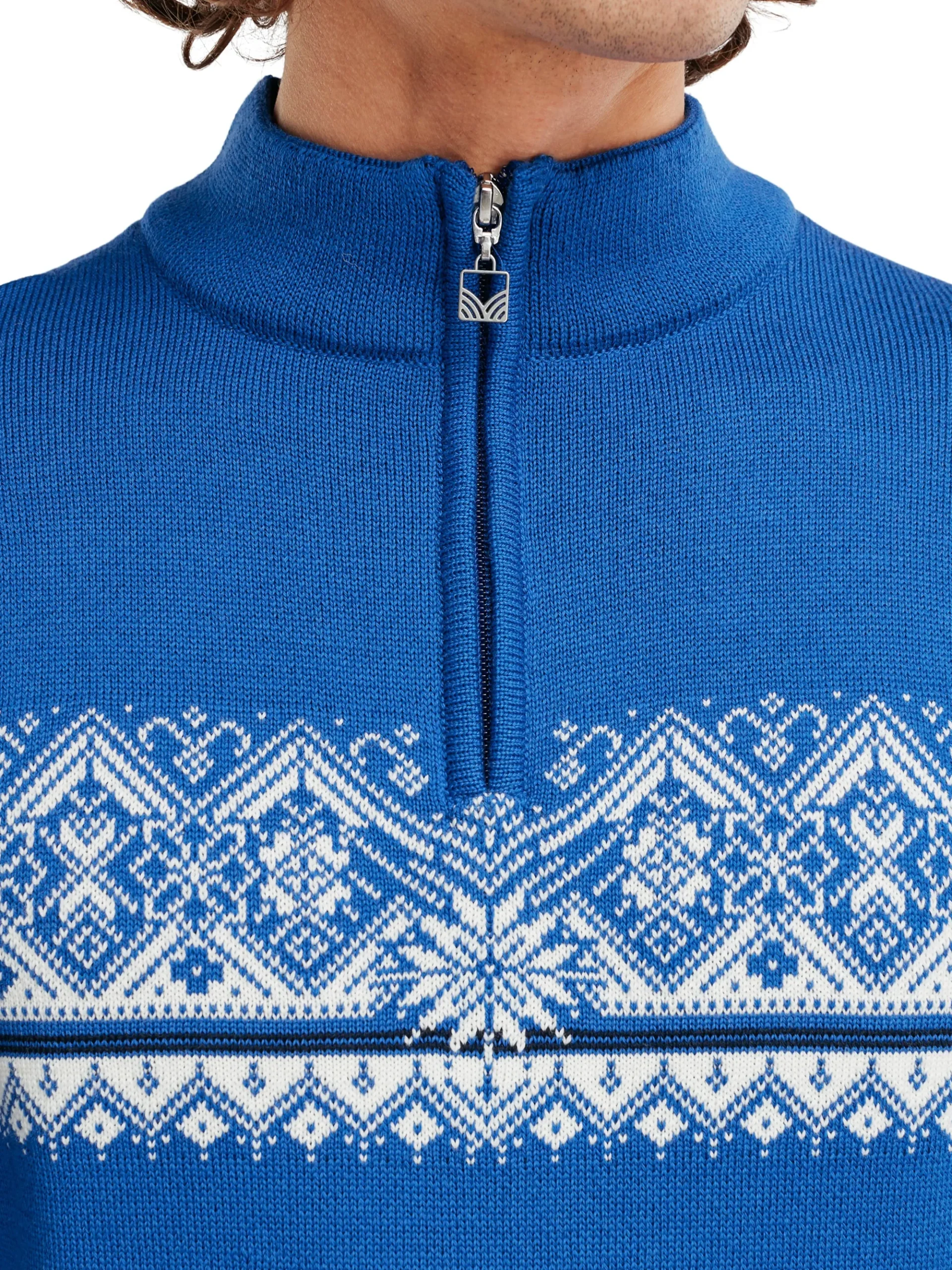 Dale of Norway Half-Zip-Moritz Ullgenser Bla/ Offwhite