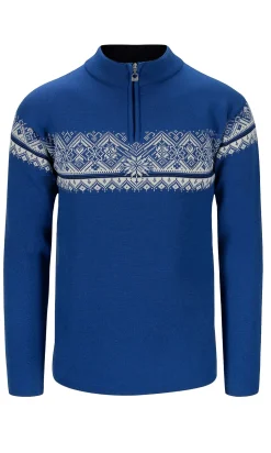Dale of Norway Half-Zip-Moritz Ullgenser Bla/ Offwhite