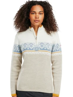 Dale of Norway Half-Zip-Moritz Ullgenser - Merino Sand Lysbla
