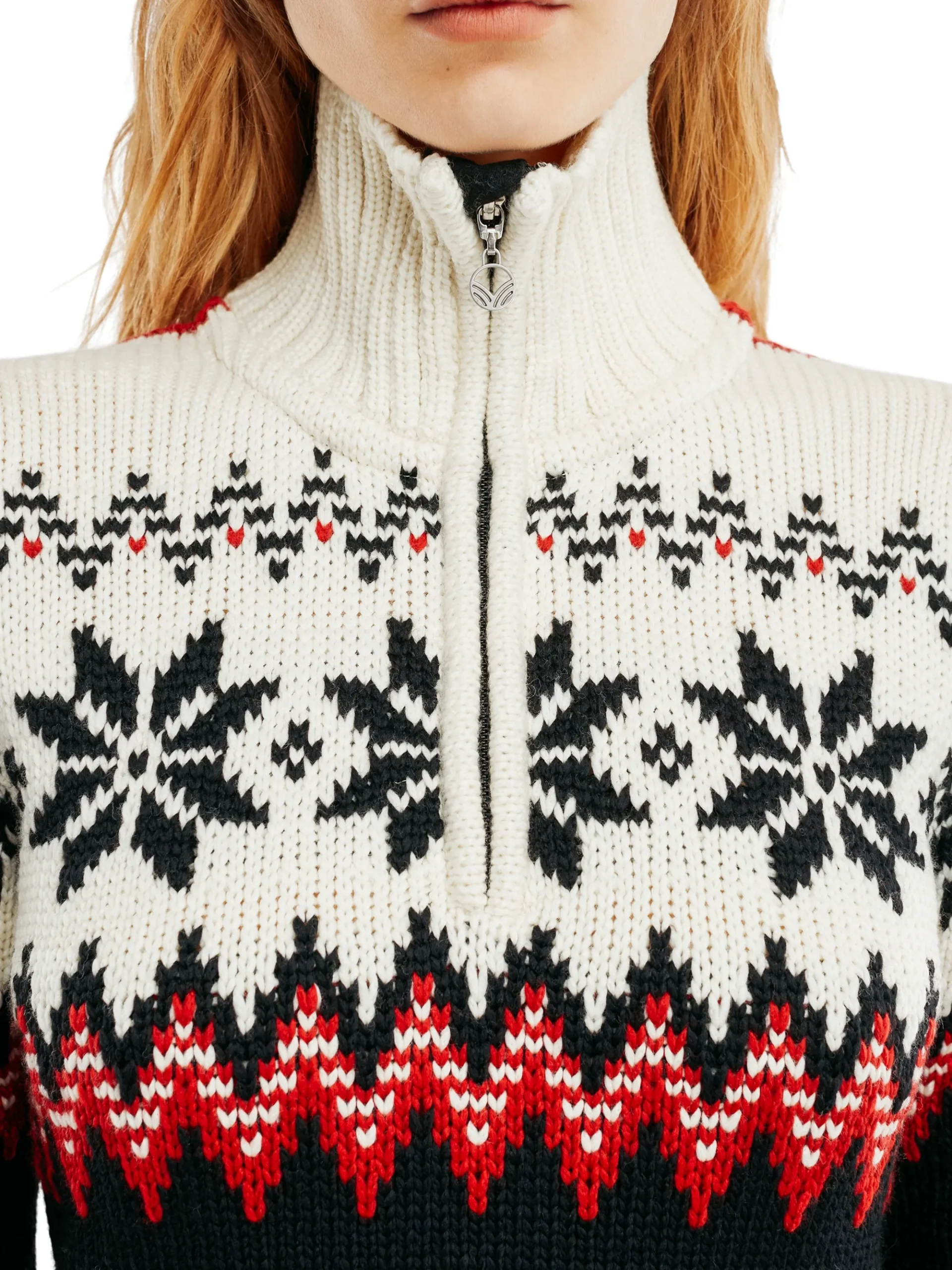 Dale of Norway Half-Zip-Myking Ullgenser - Merino Sort