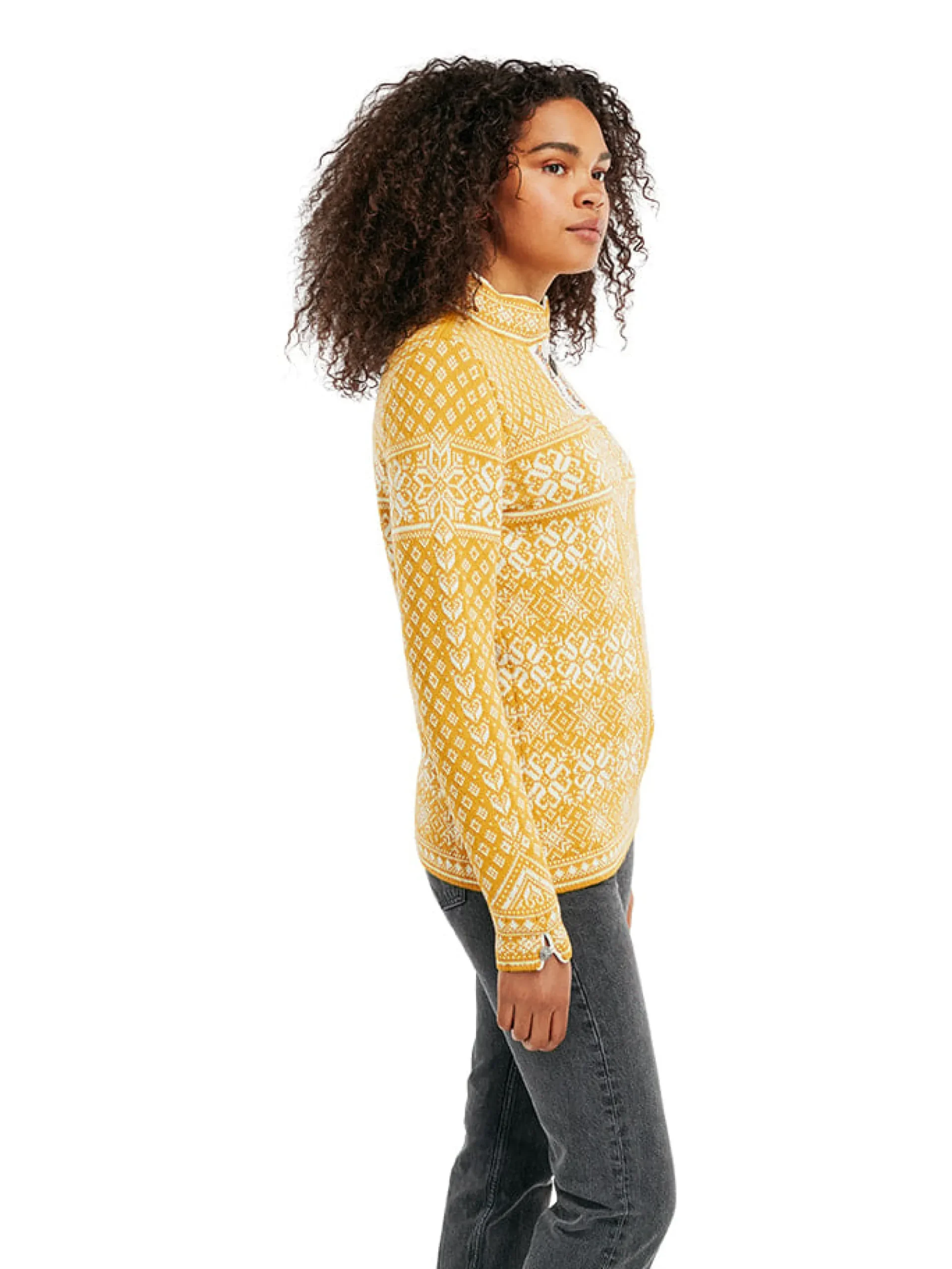Dale of Norway Half-Zip-Peace Ullgenser Mustard