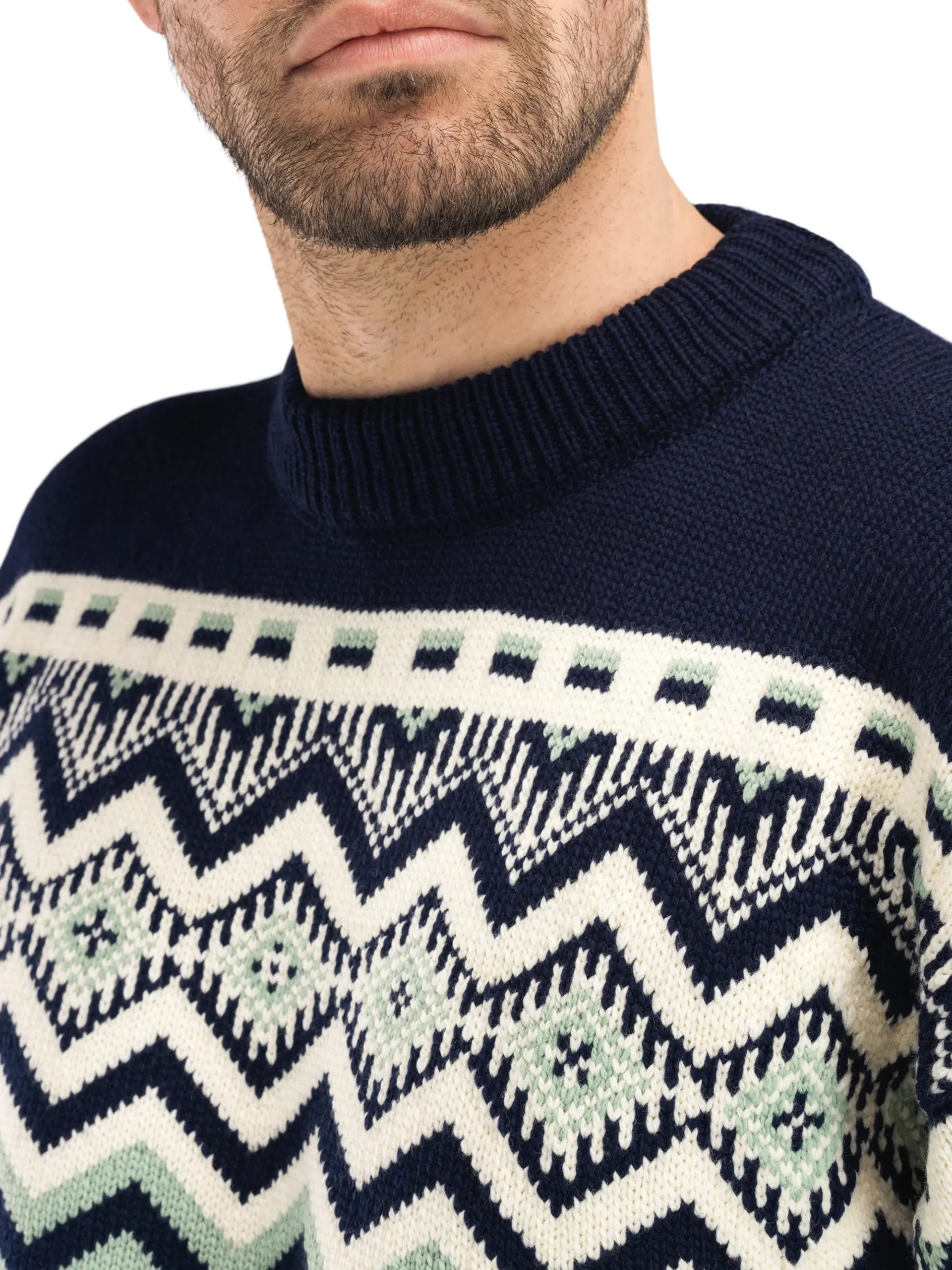 Dale of Norway Rund Hals-Randaberg Ullgenser Herre - Merino Lys Gronn