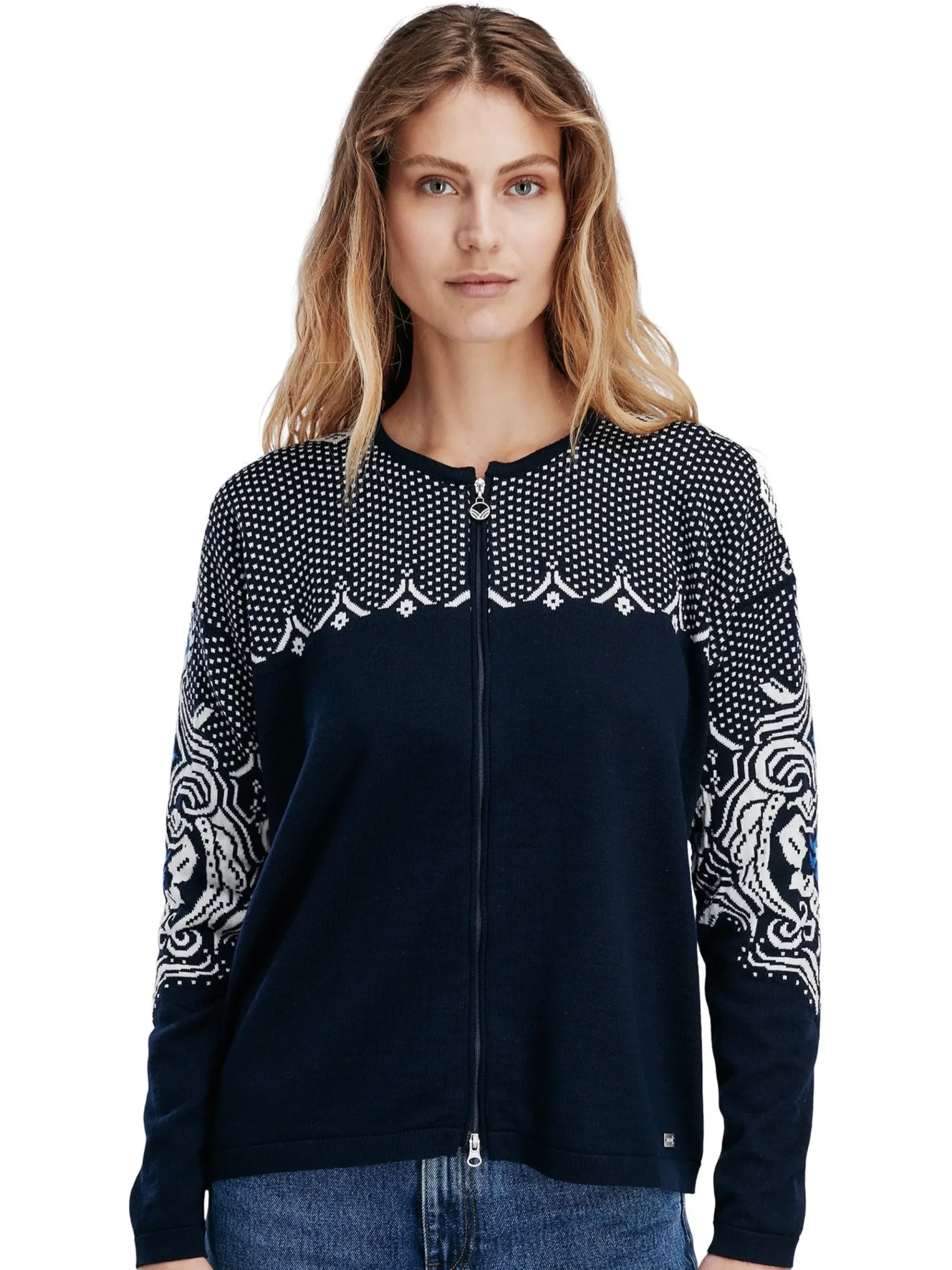 Dale of Norway Kort Ulljakke Og Cardigan-Rosendal Damejakke Mork Bla