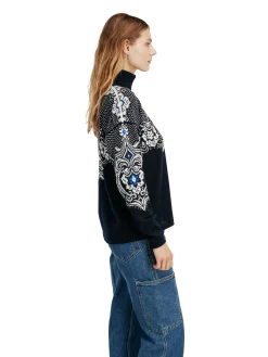 Dale of Norway Høy Hals-Rosendal Ullgenser Dame Mork Bla