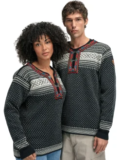 Dale of Norway Half-Zip-Setesdal Genser Unisex - Norsk Ull Sort