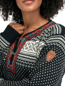 Dale of Norway Half-Zip-Setesdal Genser Unisex - Norsk Ull Sort