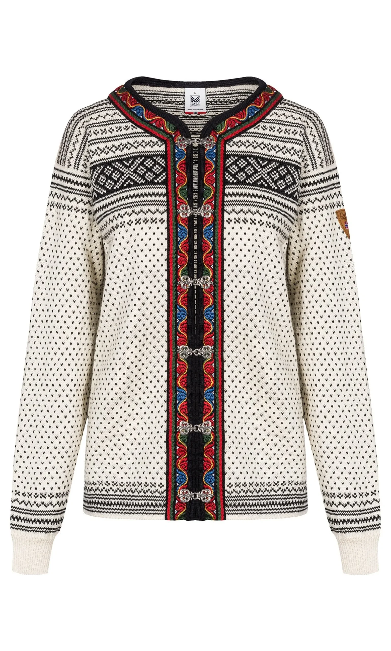 Dale of Norway Kort Ulljakke Og Cardigan-Setesdal Lusekofte - Norsk Ull Offwhite/ Sort