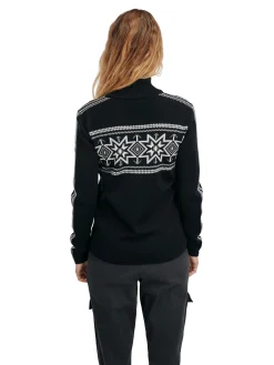 Dale of Norway Høy Hals-Tindefjell Ullgenser Dame - Merino Sort