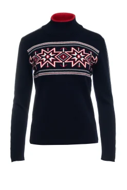 Dale of Norway Høy Hals-Tindefjell Ullgenser Dame - Merino Mork Bla