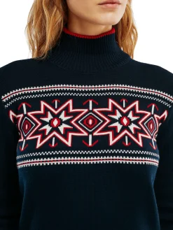 Dale of Norway Høy Hals-Tindefjell Ullgenser Dame - Merino Mork Bla