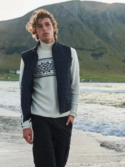 Dale of Norway Høy Hals-Tindefjell Ullgenser Herre - Merino Offwhite