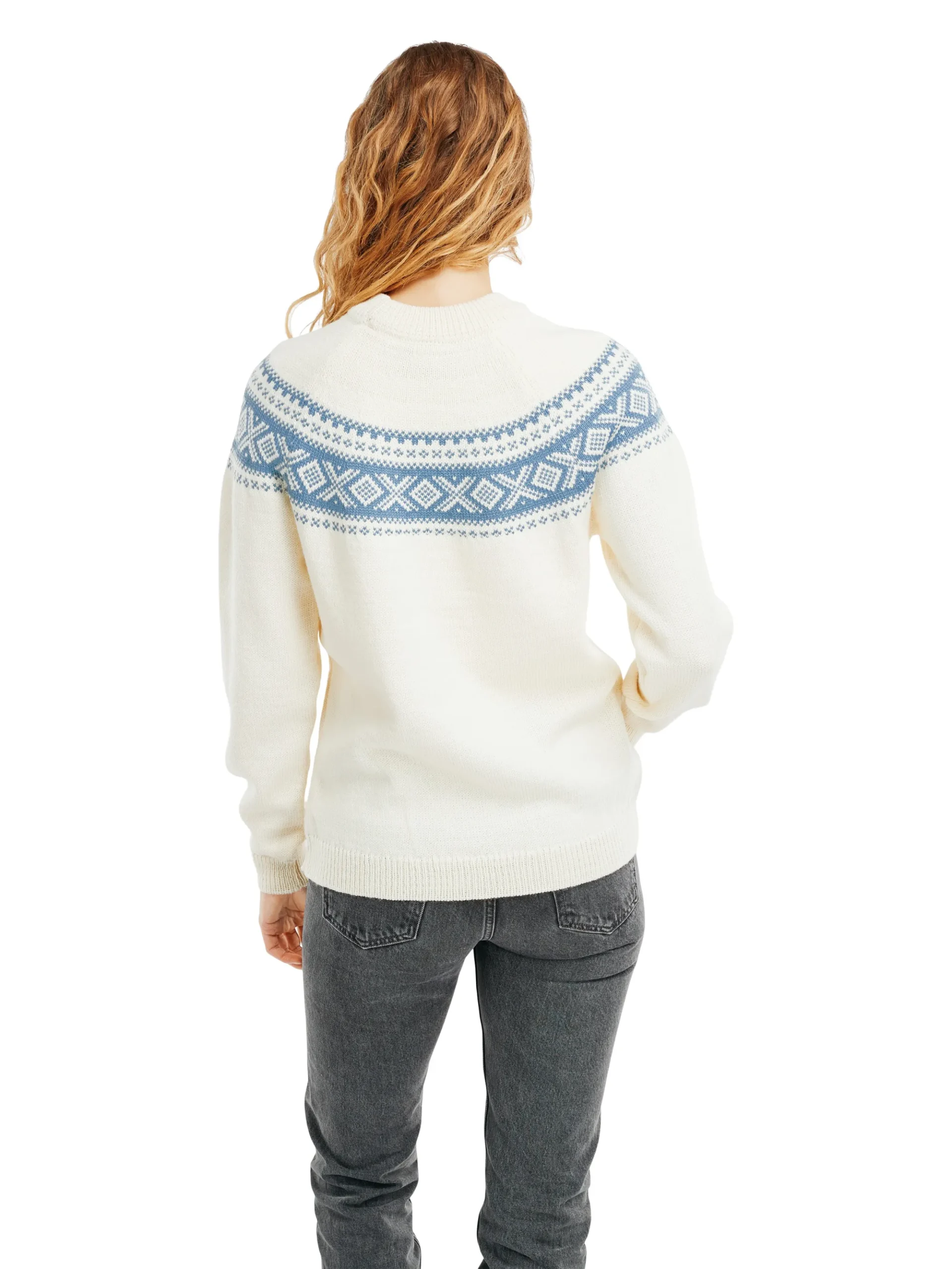 Dale of Norway Rund Hals-Vagsoy Ullgenser Hvit