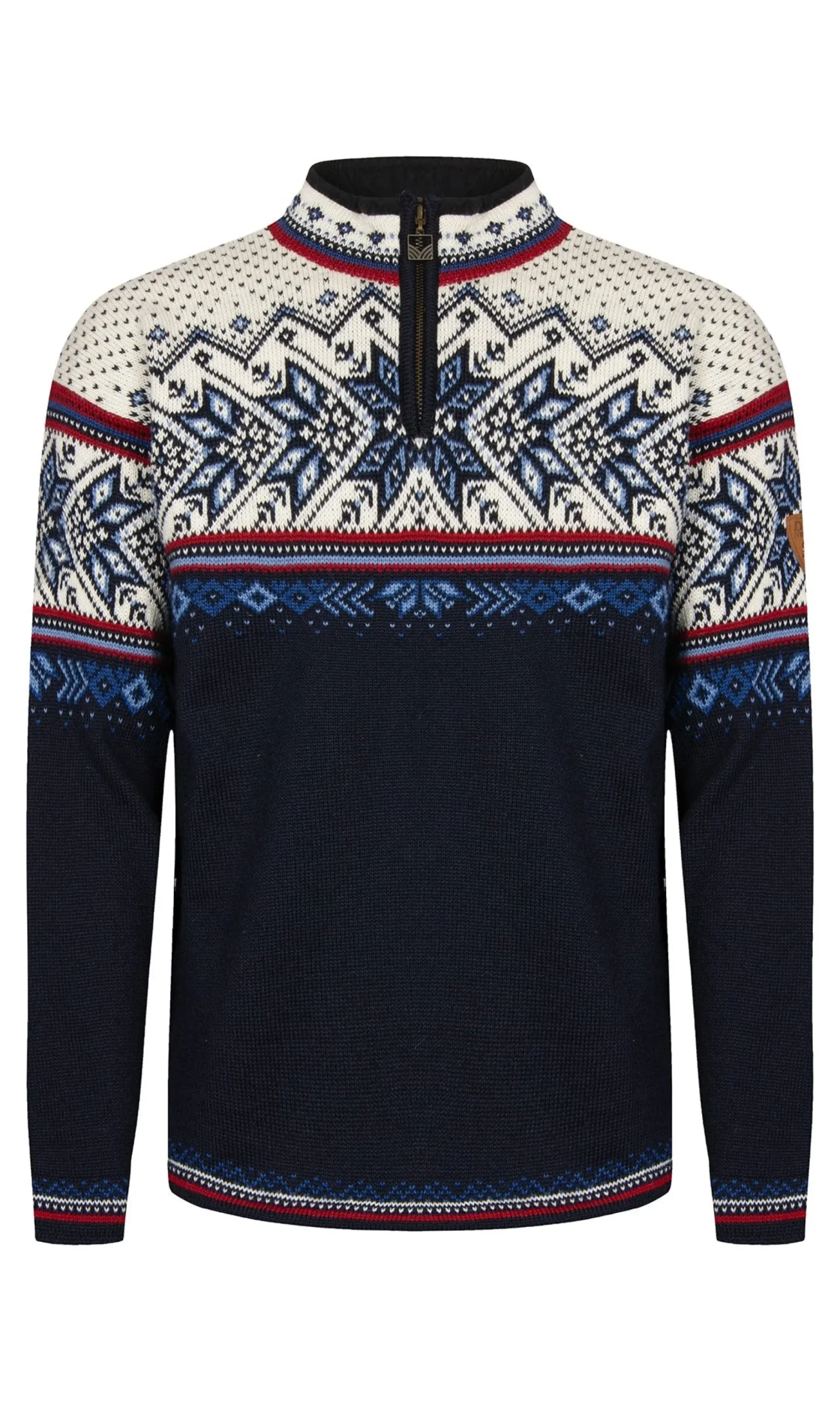 Dale of Norway Half-Zip-Vail Ullgenser - Norsk Ull Mork Bla