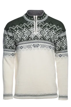 Dale of Norway Half-Zip-Vail Ullgenser - Norsk Ull Mork Gronn