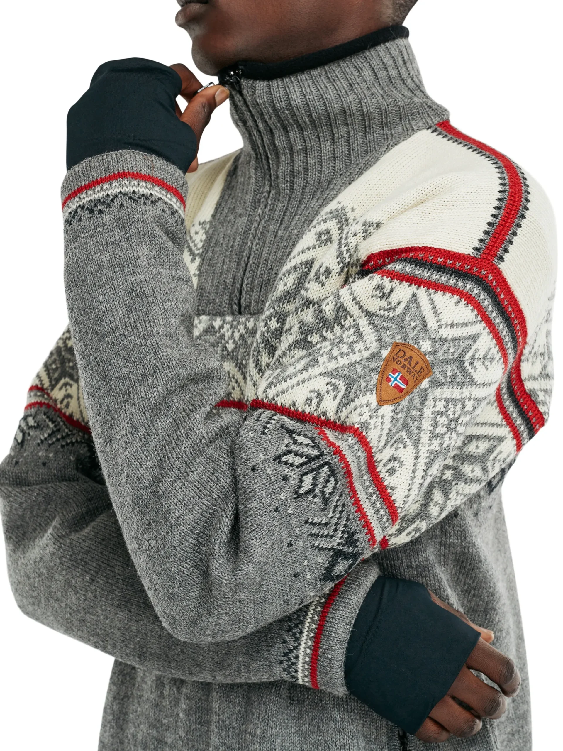 Dale of Norway Weatherproof-Vail Ullgenser - Vindstopper Gra / Hvit