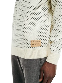 Dale of Norway Rund Hals-Valloy Ullgenser Herre Offwhite/Sort